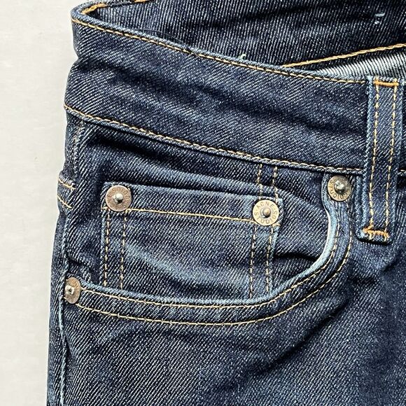 Acne Studios Flex S Raw Denim Slim Fit Mid Rise Jeans Size W27 / L32 Dark Indigo - Picture 5 of 12